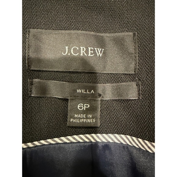 J.Crew Willa Blazer Black Italian Wool Blend Single Button Jacket 6P Nova Fides - Picture 5 of 9